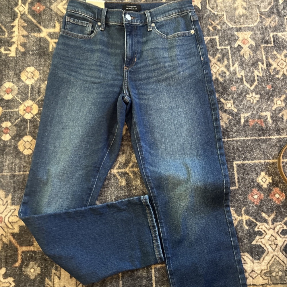 Banana Republic Girlfriend Jeans Women's 27 / 4 Mid-Rise Blue 27" Tapered